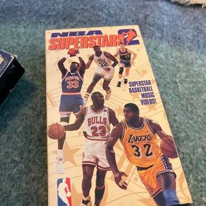 Superstars 2 (VHS, 1992) CBS Fox MICHAEL JORDAN BIRD MAGIC